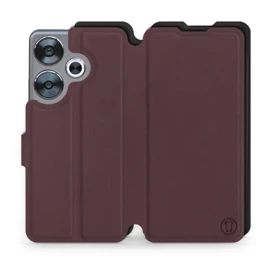 Etui Soft Touch do Xiaomi POCO F6 - wzór Matowy burgund z czernią