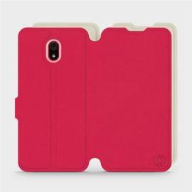Etui Soft Touch do Xiaomi Redmi 8a - wzór Żywa czerwień z platyną