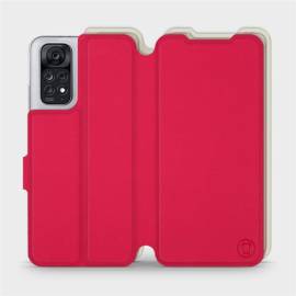 Etui Soft Touch do Xiaomi Redmi Note 11S - wzór Żywa czerwień z platyną