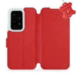 Etui ze skóry naturalnej do Huawei Honor 200 Lite - wzór Red Leather