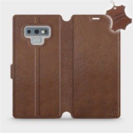 Etui ze skóry naturalnej do Samsung Galaxy Note 9 - wzór Brown Leather