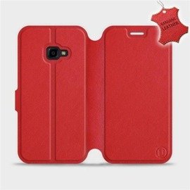 Etui ze skóry naturalnej do Samsung Galaxy Xcover 4 - wzór Red Leather