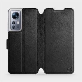 Etui ze skóry naturalnej do Xiaomi 12S - wzór Black Leather