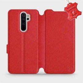 Etui ze skóry naturalnej do Xiaomi Redmi Note 8 Pro - wzór Red Leather