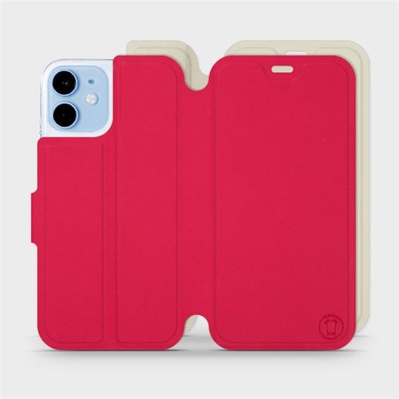 Etui Soft Touch do Apple iPhone 12 mini - wzór Żywa czerwień z platyną