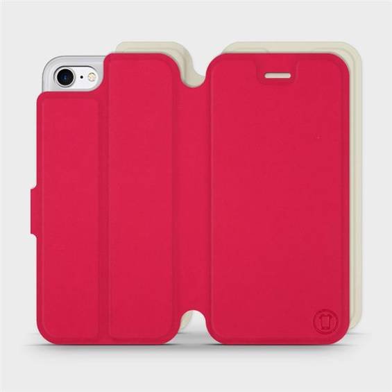 Etui Soft Touch do Apple iPhone 7 - wzór Żywa czerwień z platyną