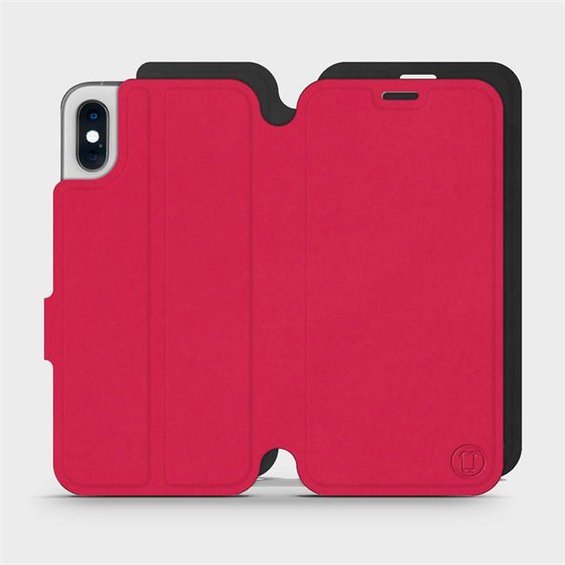 Etui Soft Touch do Apple iPhone X - wzór Żywa czerwień z czernią
