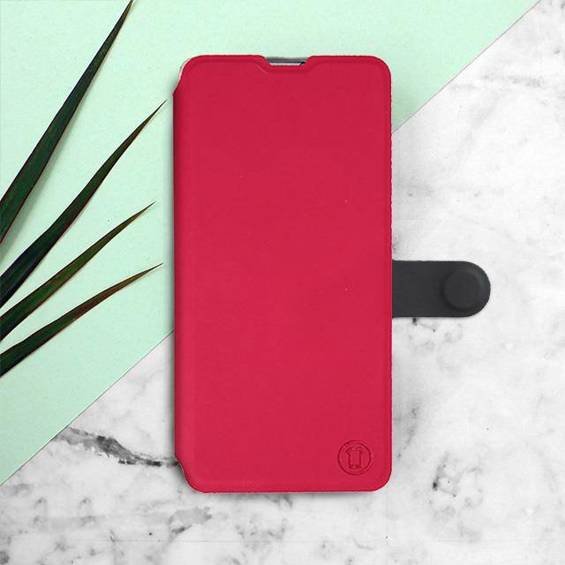 Etui Soft Touch do LG G8s ThinQ - wzór Żywa czerwień z czernią