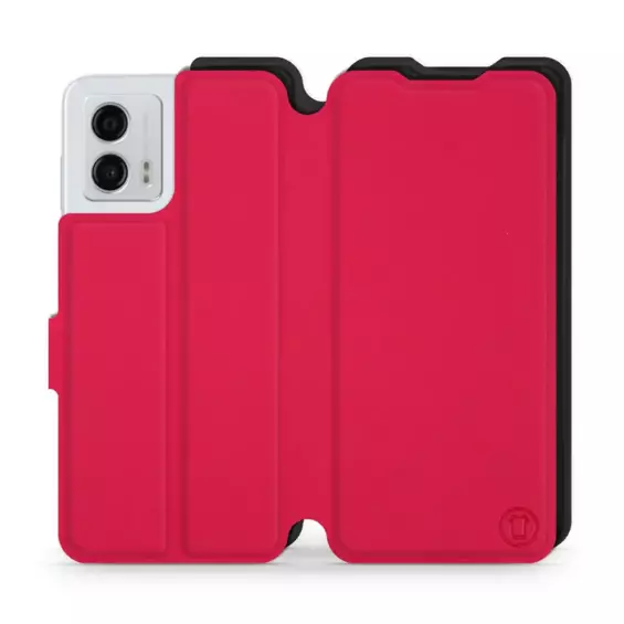 Etui Soft Touch do Motorola Moto G53 5G - wzór Żywa czerwień z czernią