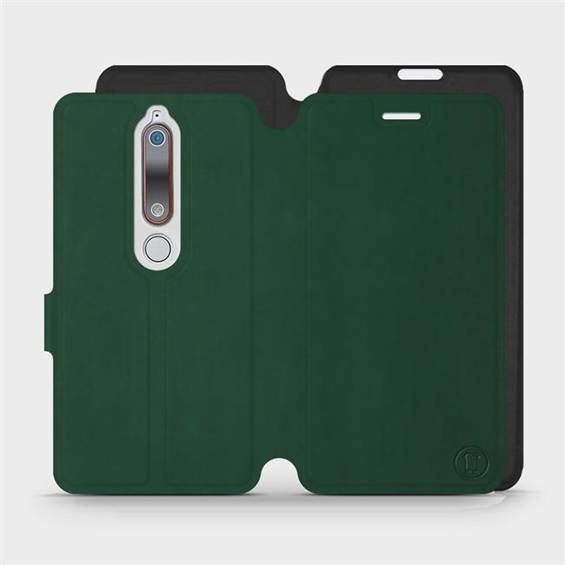 Etui Soft Touch do Nokia 6.1 - wzór Miejska zieleń z czernią