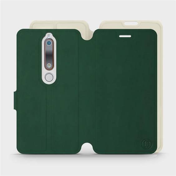 Etui Soft Touch do Nokia 6.1 - wzór Miejska zieleń z platyną