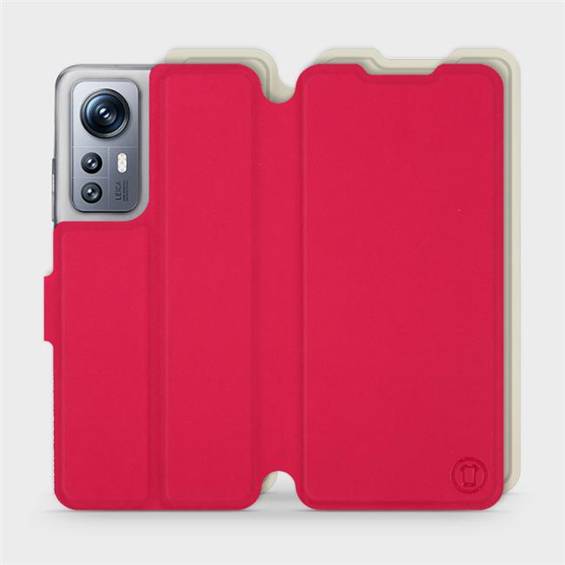 Etui Soft Touch do Xiaomi 12S - wzór Żywa czerwień z platyną