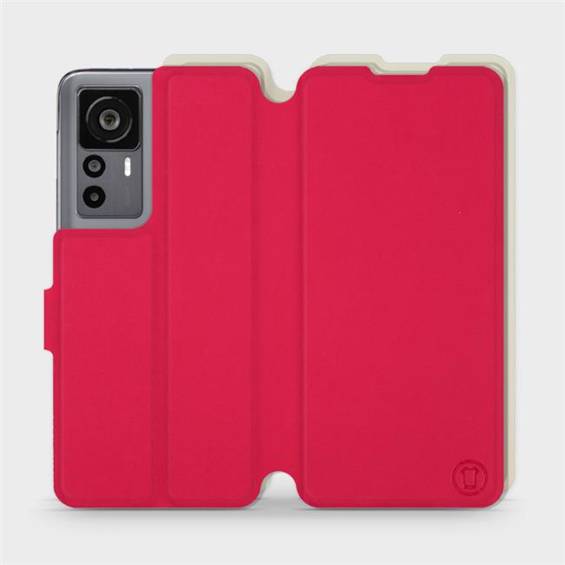 Etui Soft Touch do Xiaomi 12T Pro - wzór Żywa czerwień z platyną