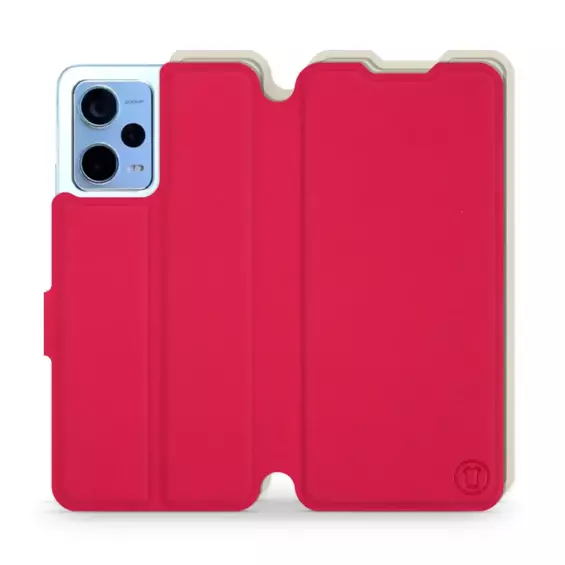 Etui Soft Touch do Xiaomi Redmi Note 12 5G - wzór Żywa czerwień z platyną