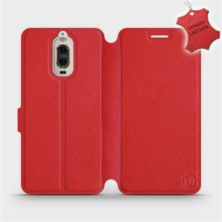 Etui ze skóry naturalnej do Huawei Mate 9 Pro - wzór Red Leather