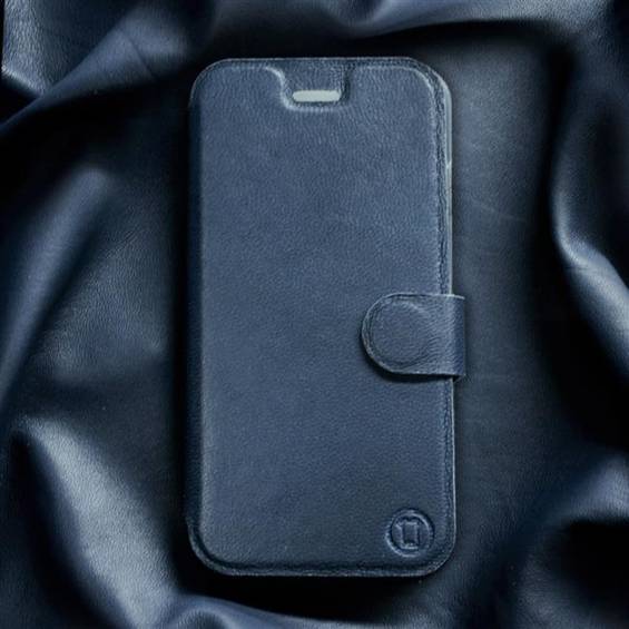 Etui ze skóry naturalnej do Samsung Galaxy M33 5G - wzór Blue Leather